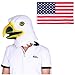 HDE Rubber Latex Eagle Head Face Mask Patriotic US American Flag Cape Costume