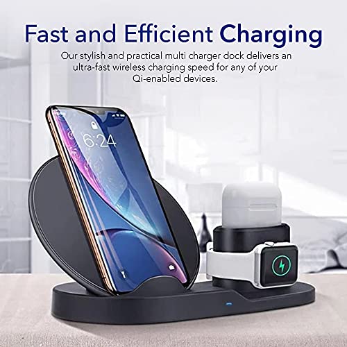 Charging Dock Stations 3in1 Wireless Charging Pad, Charging Pad for