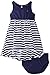Nautica Baby Girls' Stripe Chiffon Knit Bodice Dress