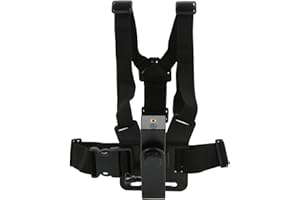 Adjustable Chest Mount Harness Strap, Elastic Cellphone Chest Strap with Detachable Stand for Live Streaming Outdoor Cycling 