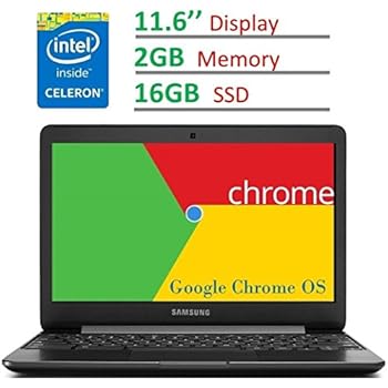 2017 Newest Samsung Chromebook 11.6’’ HD LED (1366 x 768) Display, Intel Dual Core Celeron 1.6GHz Processor, 4GB RAM, 32GB eMMC SSD, Bluetooth, WiFi, HDMI, Webcam, Up to 11hrs Battery Life, Chrome OS