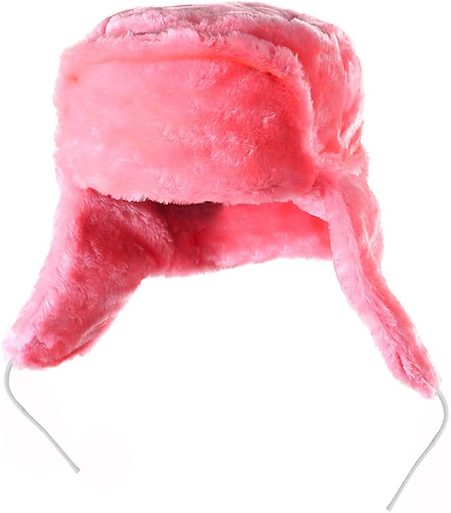 pink hat with ear flaps