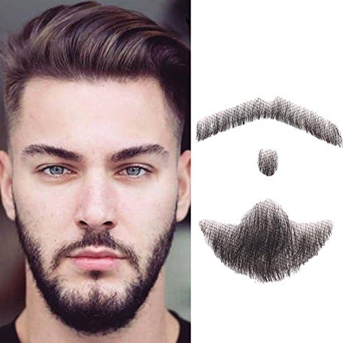 AOSI WIG Pure Hand-woven Men's Big Beard Makeup Facial Hair Wig (MH-HUZI-2)
