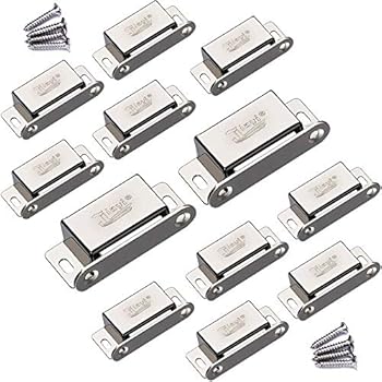 Cabinet Door Magnets Catch Jiayi 10 Pack Magnetic Door Catch 15 lbs 2 Pack Magnetic Catch 20 lbs Stainless Steel RV Cabinet Latches and Catches for Kitchen Cupboard Closure Closet Drawer Catch Close