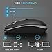 Rechargeable 2.4GHz Wireless Bluetooth Mouse, Jelly Comb Slim Noiseless Optical Wireless Mouse with Bluetooth, USB or Type C Connection,Easy-Switch up to 3 Device MS04