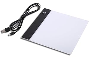 A5 LED Tracing Board Light Box Light Pad, Portable Tracing LED Copy Board with USB Power Cable Diamond Painting Light Board f