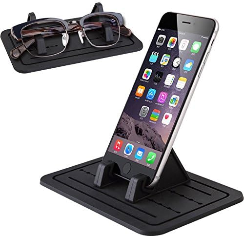Reenfaya New Car Silicone Pad Dash Mat &amp; Cell Phone Mount Holder Cradle Dock For Phone Samsung S7/S6/S5/S4/iPhone 4/5/5s/6/6S(plus)/7/7plus and GPS,BlackTable PC Holder