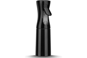 Zuhose Spray Bottle for Hair (6.8OZ /200ML) Continuous Ultra Fine Mist Sprayer for Hair, Salons, Barber, Plants, Skin Care, Cleaning 1 Pack BLACK