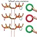 luck sea 3 Sets Inflatable Reindeer Ring Toss Antler Games Toys for Christmas Xmas Holiday Party Favors, with Pump