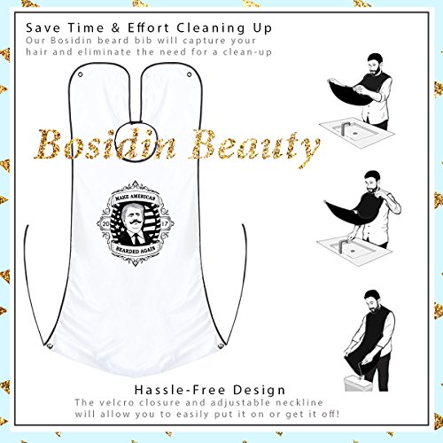 Beard Bib Chest Grooming Apron Donald Trump Shaving Cape Hair