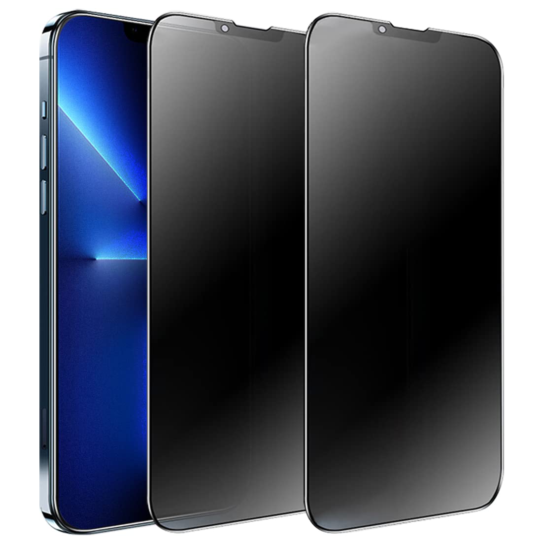 SOOPUR 2-Pack Matte Privacy Screen Protector For iPhone 13 Pro Max/iPhone 14 Plus, Anti-Glare Anti-Spy Scratch Resistant Tempered Glass Film, Rounded Edge Full Coverage, Smooth & Sensitive Touch