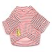 DroolingDog Dog Clothes Pet Striped T-Shirt Plain Puppy Apparel for Small Dogs, XS, Pack of 3