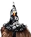 Black Witch Hat with Skulls and Lace Details Halloween Headband