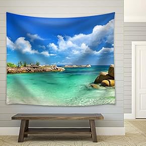Tropical Blue Sea with Clear Water - Fabric Tapestry, Home Decor - 51x60 inches