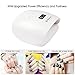 MiroPure 48W Nail Dryer LED UV Lamp Super Quick Curing with LCD Display Manicure Salon Tool for Gel Nail Polish with Infrared Sensor, 3 Timer Setting, 2 free Nail Files