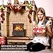OPOLAR Mini Portable Electric Fireplace Heater, Small Desktop Space Heater with Realistic Log Fuel Effect, Space-Saving, Over-Heating Protection, A Perfect Decoration for Home Office-500W