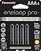 Panasonic BK-4HCCA4BA eneloop pro AAA High Capacity Ni-MH Pre-Charged Rechargeable Batteries, 4 Pack primary