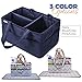 Diaper Caddy, Nursery Organizer: Best Navy Blue Portable Washable Diaper Caddy Organizer with Large Storage Space. Free Changing Pad (Navy, Large)