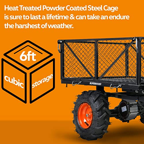 SuperHandy Utility Service Cart Power Wagon Wheelbarrow Electric 48V DC