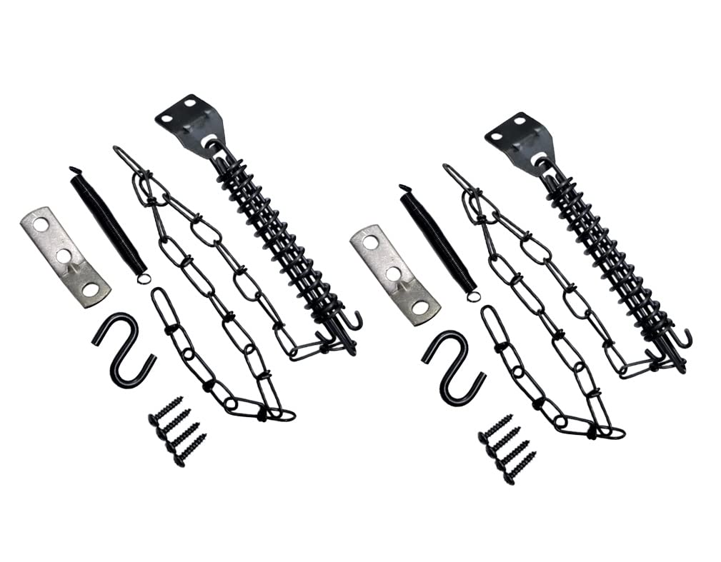 QCAA Storm Door Crash, Heavy Duty, 4.95x8.5x1.0 Inch, Black, 2 Pack, Made in Taiwan