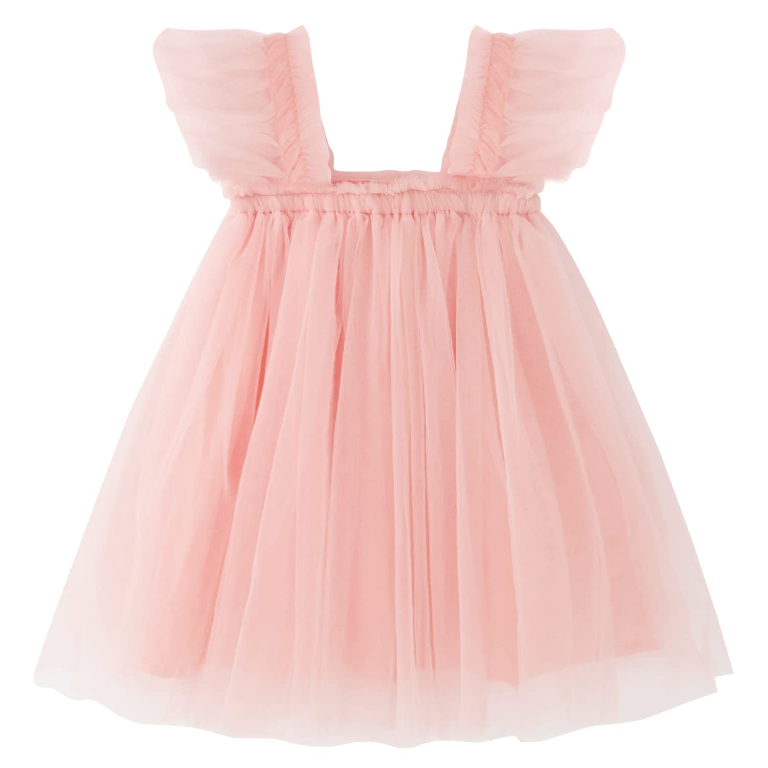 Photo 1 of (BAGGED) (USED/FAIR) (9-12) AGQT Baby Girls Tutu Dress Sleeveless Toddler Infant Tulle Tutu Dresses Birthday Party Flower Wedding Layered Lace Mini Layers Dress Light Pink Size 9-12 Months