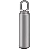 SHD Pill Holder Keychain,Titanium Waterproof Mini Pill Box Container,Portable Small Pill Case for Travel Purse Pocket