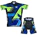 voofly Men's Cycling Jersey Set Men Short Sleeve Compression Bike Shorts Gel Padded Biking Clothing