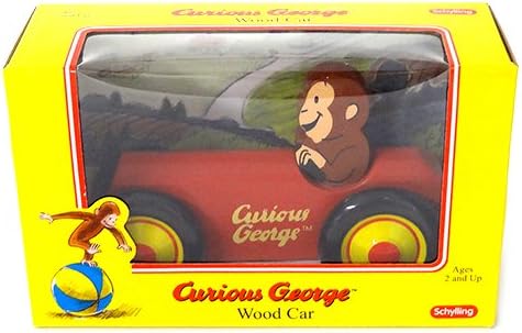 Amazon キュリアスジョージ おさるのジョージ ウッドカー Curiousgeorge 木製 車 ミニカー Woodcar おもちゃ 12 インポート ミニカー ダイキャストカー おもちゃ