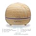 Essential Oil Diffuser, Swiftrans 500ml Aroma Wood Grain Ultrasonic Cool Mist Humidifier with 7 LED Color lights, 4 Timer Settings, Adjustable Mist Mode and Waterless Auto Shut-off for Office & Home