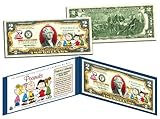 PEANUTS * Charlie Brown & Gang * Legal Tender U.S. $2 Bill * LICENSED * Snoopy