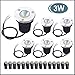 APONUO LED Landscape Lights 3W LED Ground Lights Low Voltage In Ground Well Lights Pathway Lights IP67 3000K, with IP68 Waterproof Wire Connector for Driveway, Deck, Step, Garden Lights(6 Packs)
