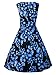Costyleen Women's 1950s Vintage Floral Boat Neck Sleeveless Party Swing Dress with Belt