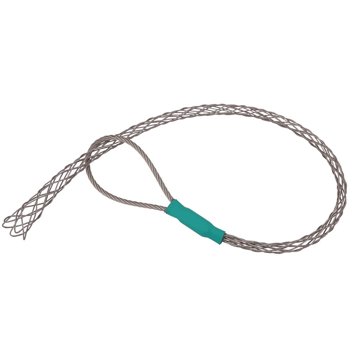 IRSCorp Cable Pulling Grip Sock Kit Galvanizing Steel Antislip Pipe Cable Wire Pulling Grips Lassos Set Flexible Eye Mesh Rope Green