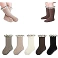 WATOCHE Baby Girls Socks Toddlers Ruffle Socks Girl's Frilly Dress Socks Baby Summer Mesh Socks Solid Crew Socks