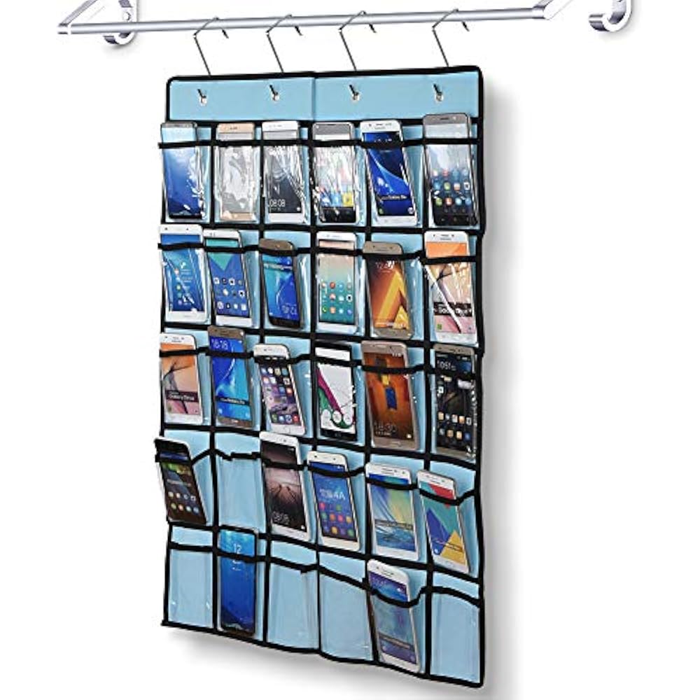 Classroom Pocket Chart For Cell Phones Calculators 30 Clear Pockets