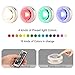 LEASTYLE Wireless LED Puck Lights with Remote Control 6 Pack, LED Under Cabinet Lighting,Puck Lights Battery Operated, Closet Light, Under Counter Lighting, Stick On Lights