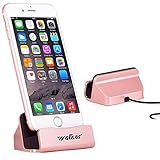 iPhone Charger Dock,Walkas Charge and Sync Stand for iPod,iPhone 5 5s 6 6s plus with Charger Cable (rose gold)