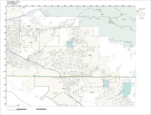 Map Of Yucaipa Area Zip Code Wall Map Of Yucaipa, Ca Zip Code Map Laminated: Office Products -  Amazon