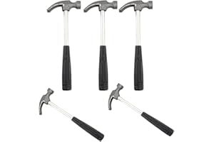 Small Hammers for Crafts: 5PCS Mini Hammer, Mini Claw Hammer 4oz Hammer Rubber Handle Household Carpet Wall Nail Remover