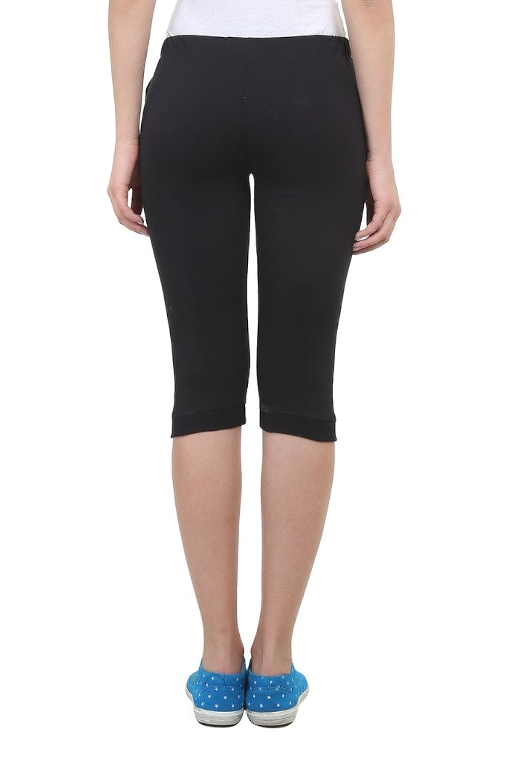vimal black cotton blend trackpant for women