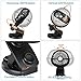 Focondot Battery Operated Clip on USB Fan, Rechargeable Battery/USB Powered Auto Oscillating Desk Fan with Stepless Speed, Portable Mini Fan for Baby Stroller, Home, Outdoor, Camping(4400mA Battery)
