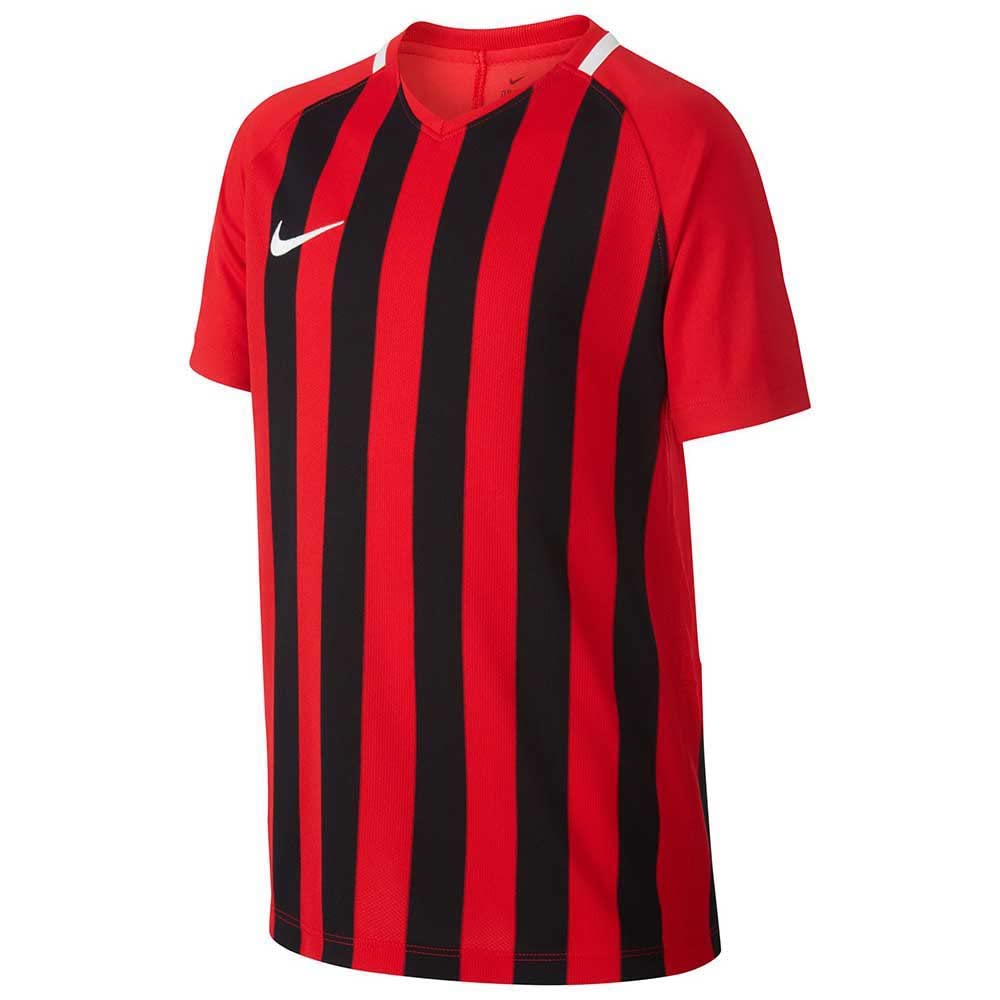 Nike Kids Striped Division III Short Sleeve Top - University Red/Black/White/White, Large