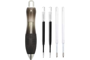 WENTUR Big Weighted Fat Pens for Parkinsons Patients, Essential Tremors, Arthritis Hand and Low Grip Strength - Heavy Weighted Pen to Help Parkinson's, Carpal Tunnel, Elderly(1 Pack with 4 Extra Ink Refill)