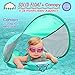 Preself 2020 Newest Baby Safety Solid Float with Stabilizer & UPF 50+ UV Sun Protection Canopy, Mambobaby Non-Inflatable Swim Ring, Infant Swimming Trainer…