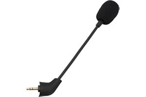 Jopwkuin Flexible Omni Directional Microphone for Cloud Wired Headset, 3.5mm Replacement Game Mic with Noise Reduction Foam C