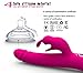 Fantastic Zone Rabbit Vibrator 360 degree Rotation Waterproof 7 Speed G Spot Dildo Rechargeable Massager Adult Products Sex Toy Rose Red