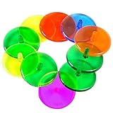 Gracefulvara 100Pcs Plastic Transparent Golf Ball Position Markers Mark Assorted Color