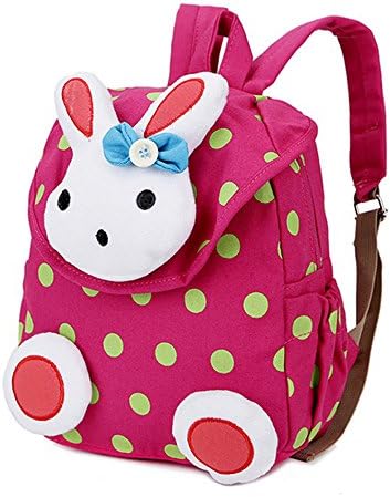 DuuToo Baby School Bag 3D Cute Rabbit Toddler Rucksack Kid Backpack for Kindergarten Schoolbag,Rose Red