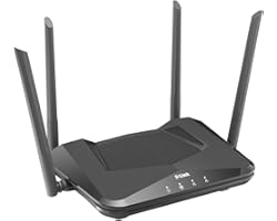 D-Link WiFi 6 Router AX1800 Mesh Voice Control Wireless Dual Band Gigabit Gaming Internet Network for Home (DIR-X1870-US) Bla