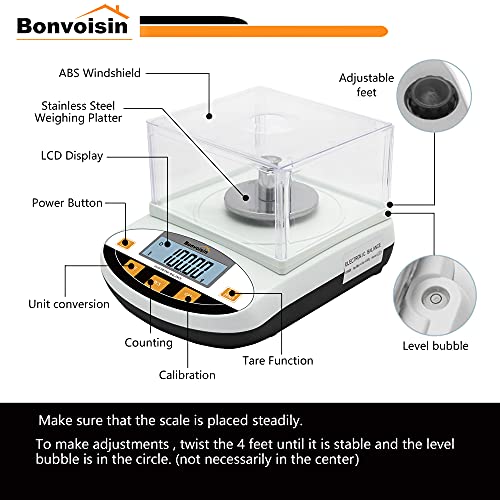 Bonvoisin Lab Analytical Balance Scale 0.001g High Precision Accurate